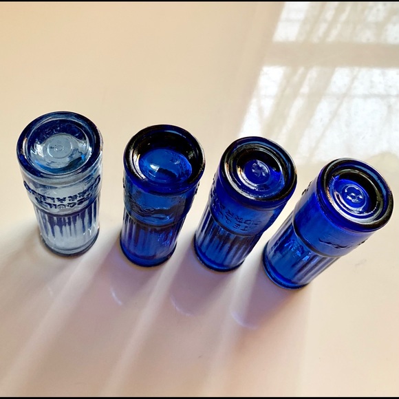 Vintage Dining Vintage Mexico Blue Glass Bullet Shotgun Shell